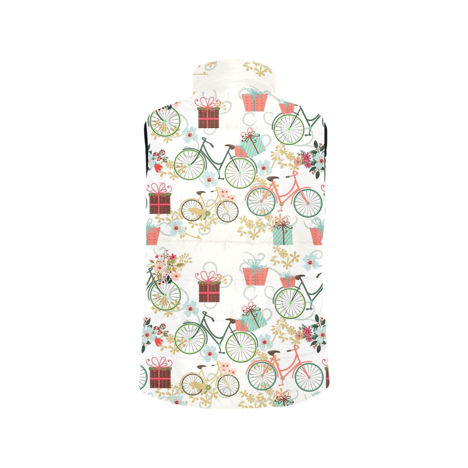 Bicycle Pattern Print Design 05 Men's Padded Vest