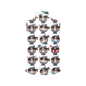 Cute ninja design pattern Men's Padded Vest