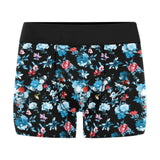 Skull flower roses leave pattern Men's All Over Print Boxer Briefs Men's Underwear