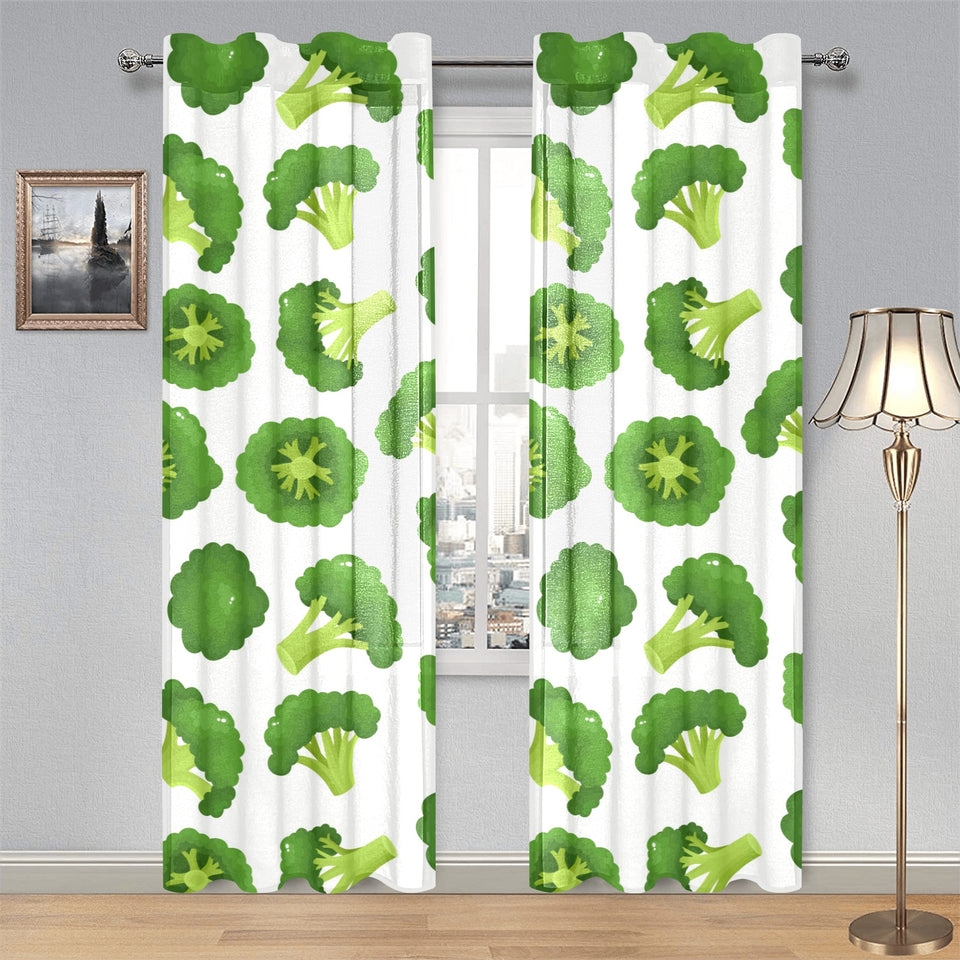 Cute broccoli pattern Gauze Curtain