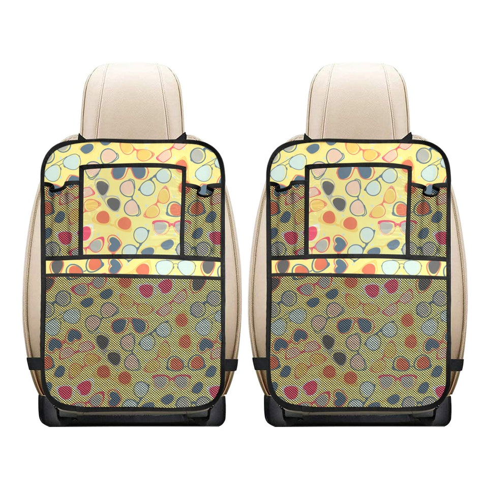 Sun Glasses Pattern Print Design 05 Car Seat Back Organizer