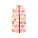Hand drawn heart design pattern Women's Padded Vest