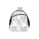 Rabbit cloud Pattern All Over Print Chest Bag