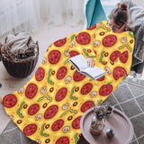 Pizza texture pattern Blanket Robe with Sleeves