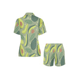 Avocado pattern Women's V-Neck Short Pajama Set