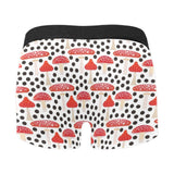 Red mushroom dot pattern Men's All Over Print Boxer Briefs Men's Underwear