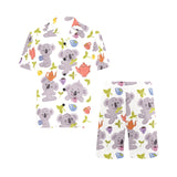 Cute koalas teapots tea Men's V-Neck Short Pajama Set