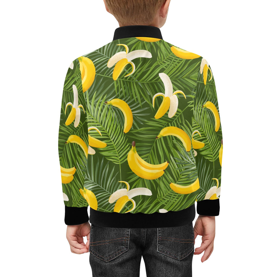 Banana Palm Leaves pattern Kids' Boys' Girls' Bomber Jacket