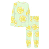 slice of lemon pattern Women's All Over Print Pajama Set