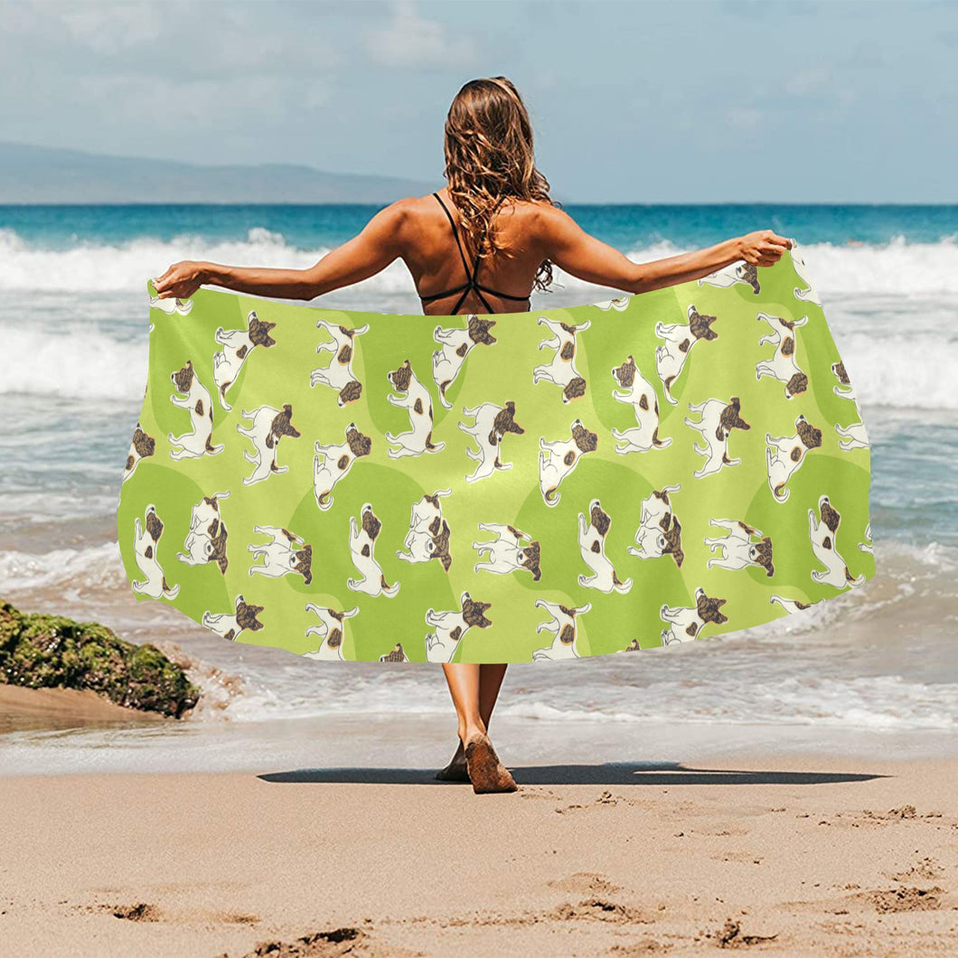 Jack Russel Pattern Print Design 01 Beach Towel