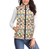 Sun Glasses Pattern Print Design 02 Women's Padded Vest