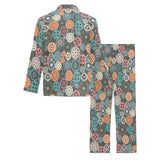 Gear Pattern Print Design 05 Men's Long Pajama Set