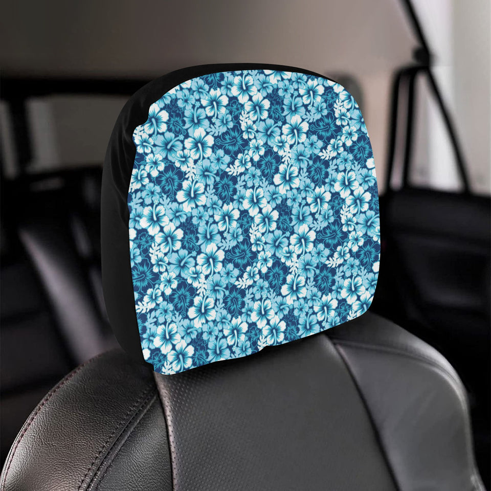 Hibiscus Pattern Print Design 03 Car Headrest Cover