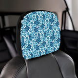 Hibiscus Pattern Print Design 03 Car Headrest Cover