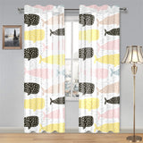 Whale dot pattern Gauze Curtain