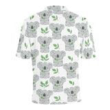 Hand drawn Koala leaves pattern Men's All Over Print Polo Shirt
