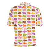 Hippopotamus Pattern Print Design 01 Men's All Over Print Polo Shirt
