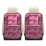 Beautiful dragonfly pink background Car Seat Back Organizer