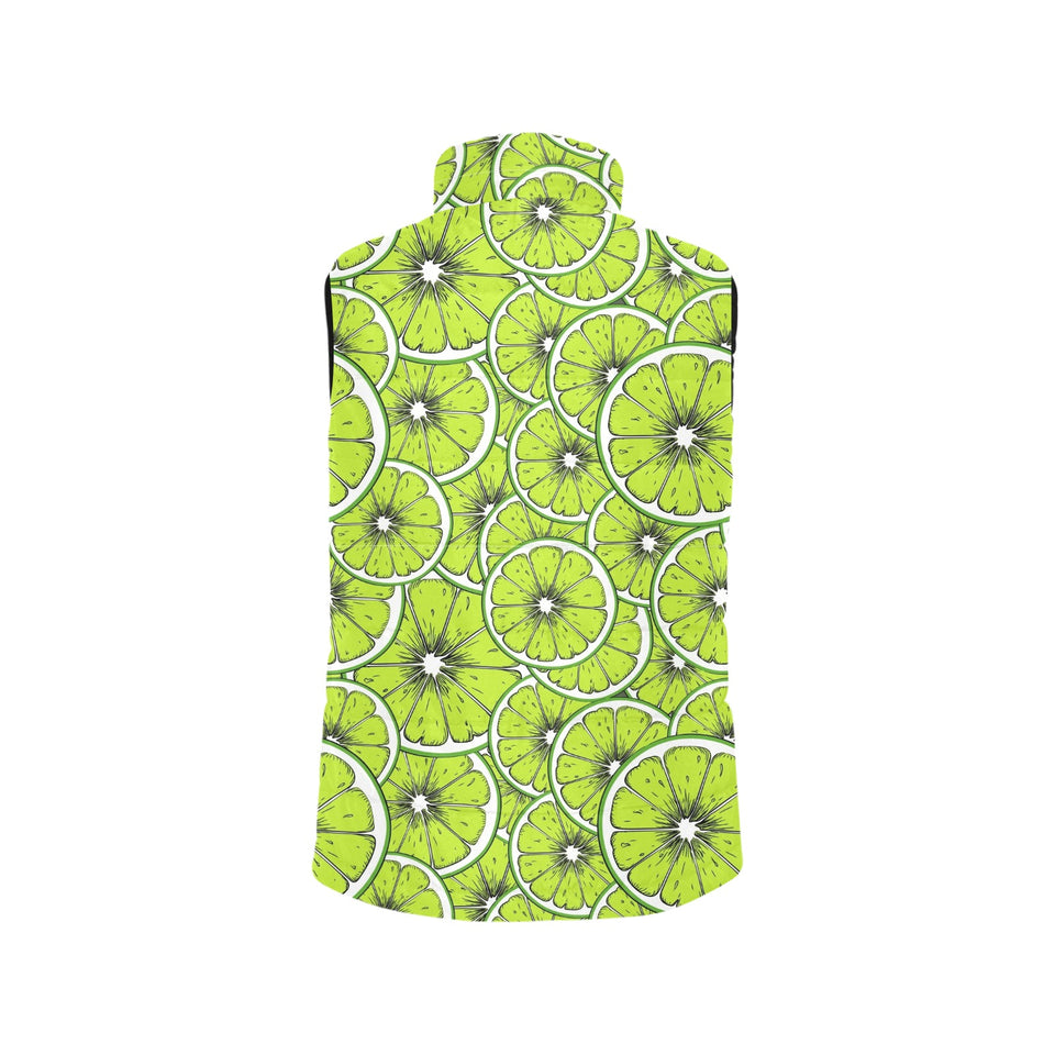 Slices of Lime design pattern Men's Padded Vest