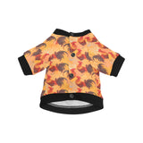 red rooster chicken cock pattern All Over Print Pet Dog Round Neck Fuzzy Shirt