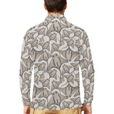 Stingray Pattern Print Design 05 Men's Long Sleeve Polo Shirt