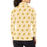 Cheese pattern Women's Long Sleeve Polo Shirt