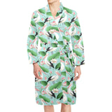 Pelican Pattern Print Design 01 Men's Long Sleeve Belted Night Robe