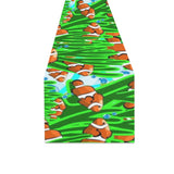 Clown Fish Pattern Print Design 01 Table Runner