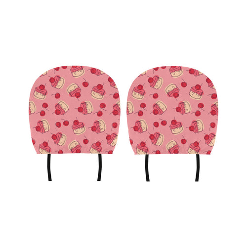 Cake cherry pattern Car Headrest Cover