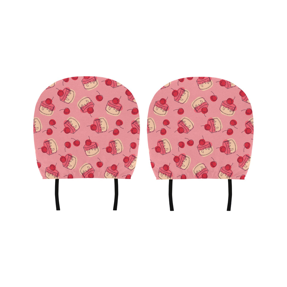 Cake cherry pattern Car Headrest Cover