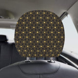 Casino Cards Suits Pattern Print Design 01 Car Headrest Cover