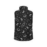 Hand drawn space rocket star planet Women's Padded Vest