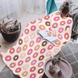 Colorful donut pattern Blanket Robe with Sleeves