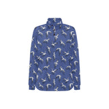 Seagull Pattern Print Design 03 Women's Long Sleeve Polo Shirt