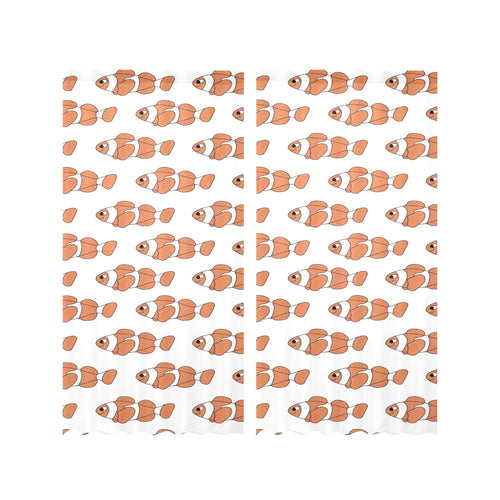 Clown Fish Pattern Print Design 05 Gauze Curtain