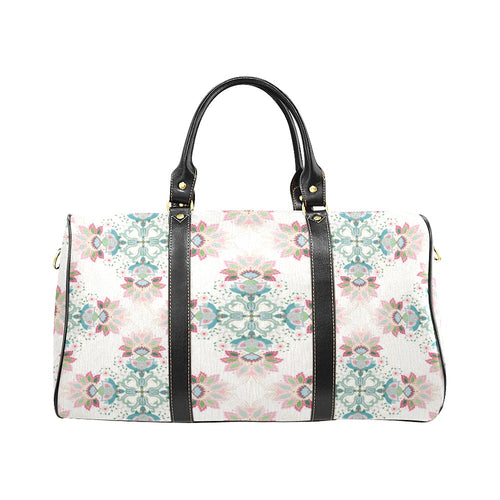 Square floral indian flower pattern Travel Bag