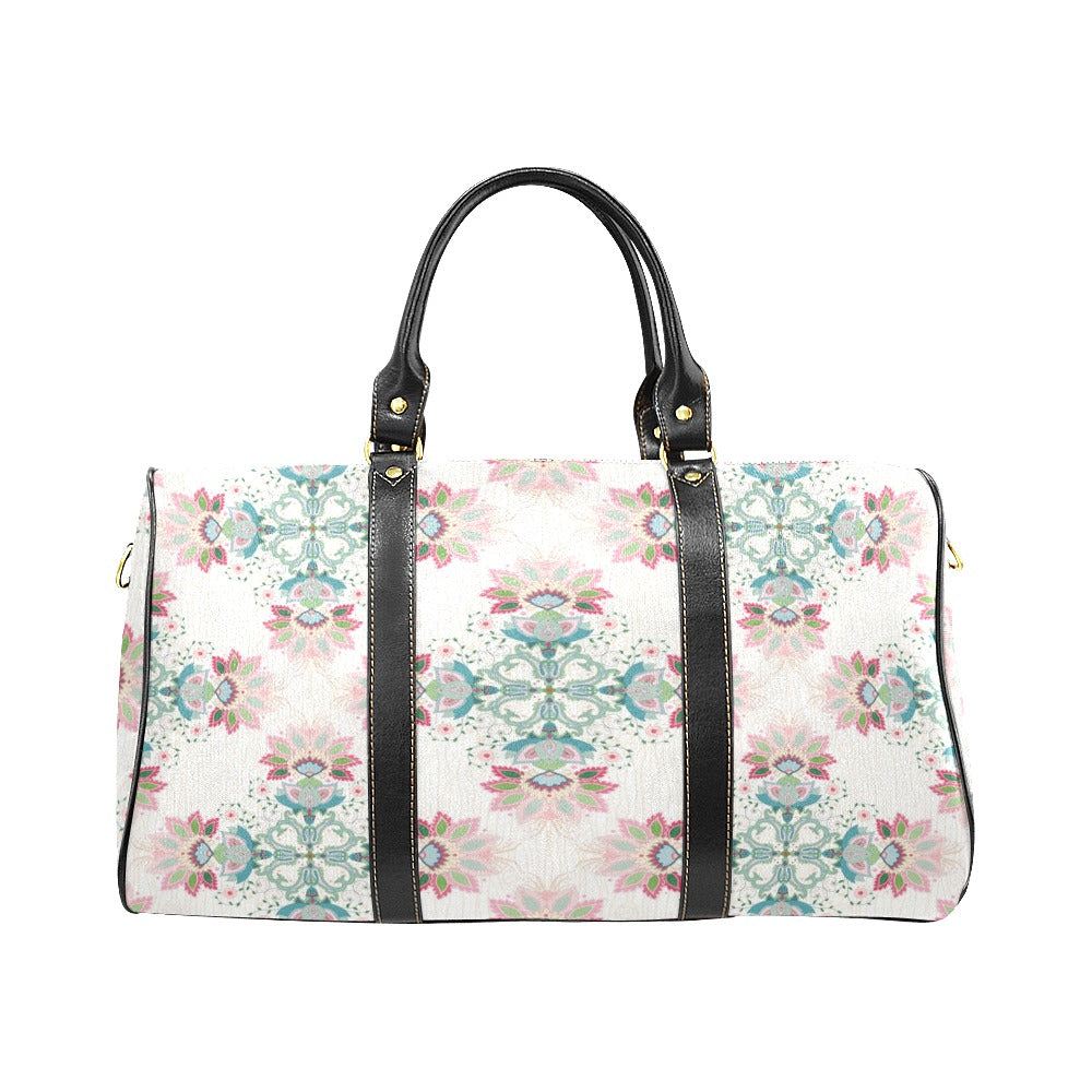 Square floral indian flower pattern Travel Bag