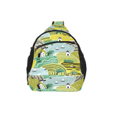 Hand drawn windmill pattern All Over Print Chest Bag