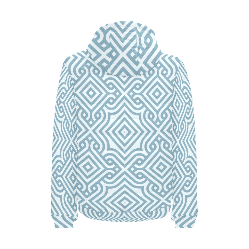 arabic pattern Men's Padded Hooded Jacket