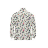 Pigeon Pattern Print Design 04 Men's Long Sleeve Polo Shirt
