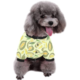 Durian leaves pattern background All Over Print Pet Dog Round Neck Fuzzy Shirt