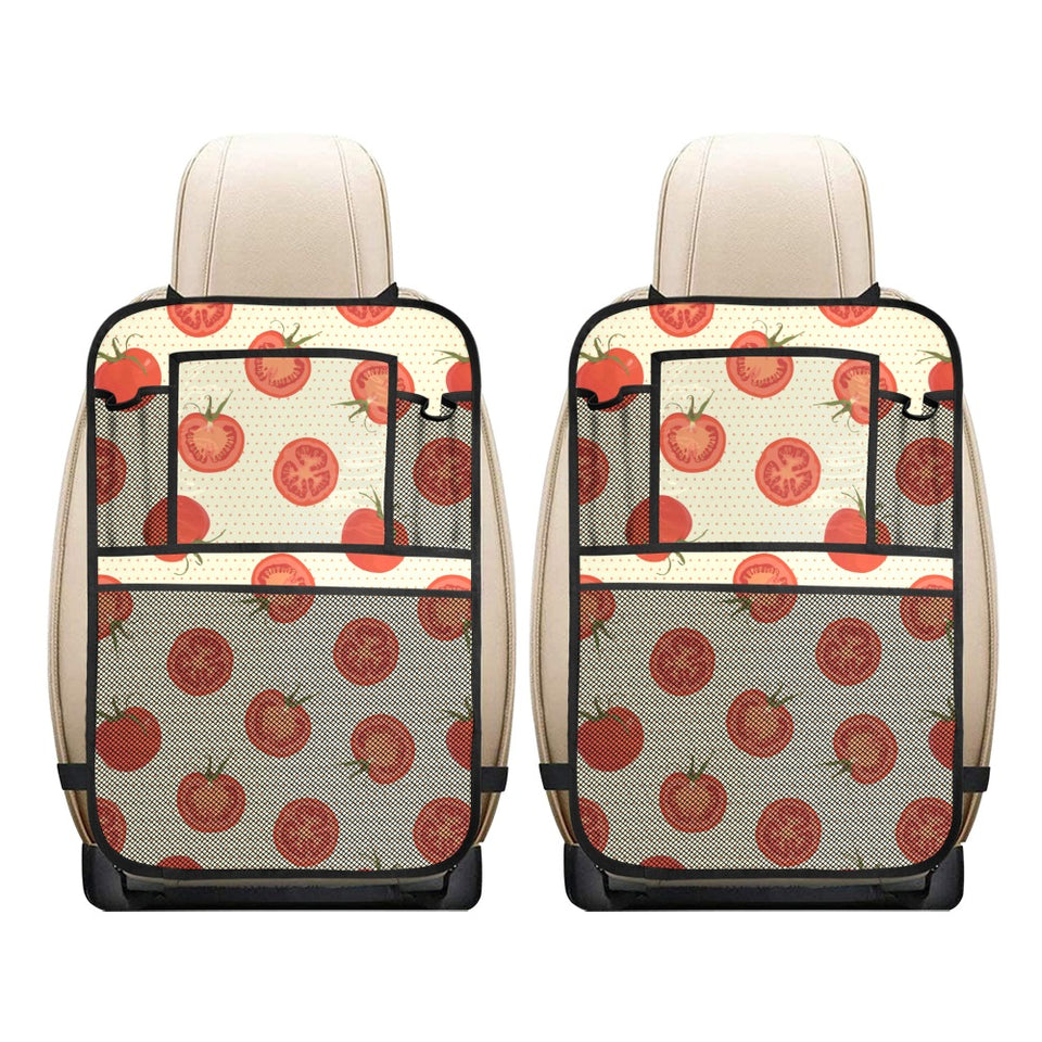 Tomato dot background Car Seat Back Organizer
