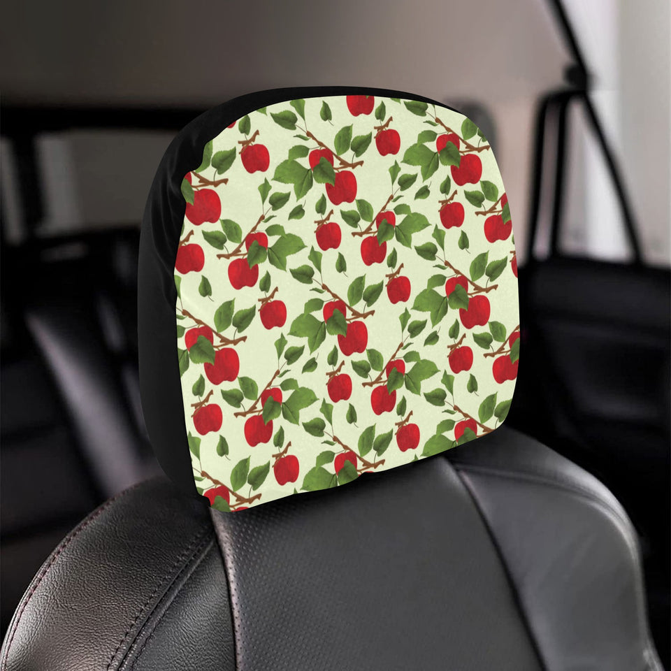 Red apples leaves pattern Car Headrest Cover
