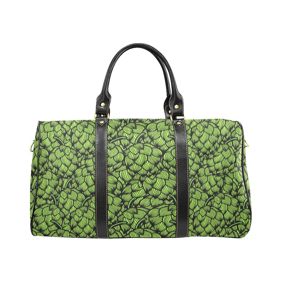 Green hop pattern Travel Bag