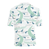 Crocodile diver pattern Men's All Over Print Polo Shirt