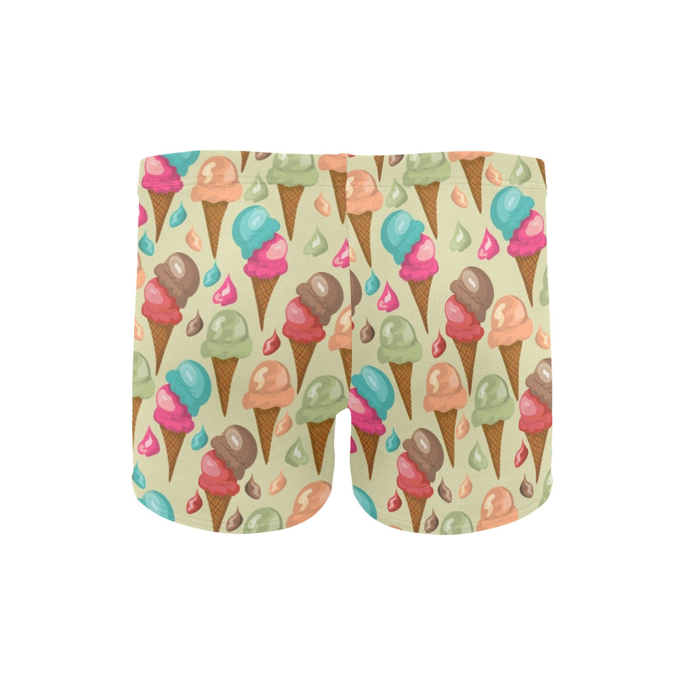 Colorful ice cream pattern Men's Swimming Trunks
