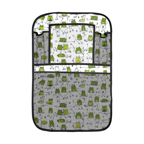 Sketch funny frog pattern Car Seat Back Organizer