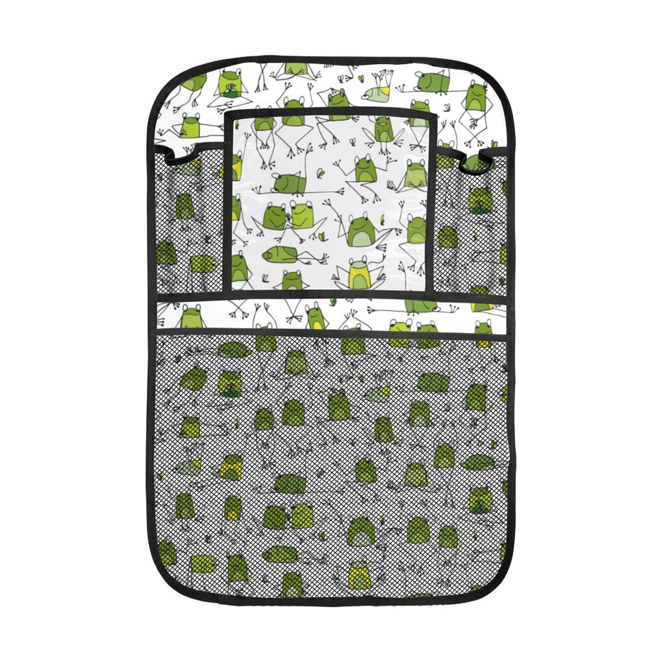 Sketch funny frog pattern Car Seat Back Organizer
