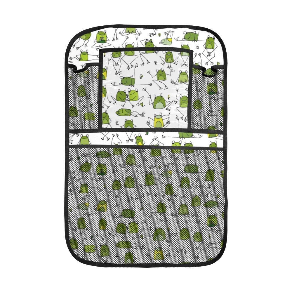 Sketch funny frog pattern Car Seat Back Organizer