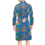 Darts Pattern Print Design 02 Men's Long Sleeve Belted Night Robe